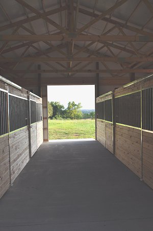 galvanized horse stalls